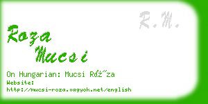 roza mucsi business card